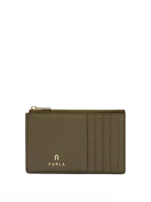 FURLA CAMELIA Flache Geldbörse aus Leder Salbei - Brieftaschen Damen