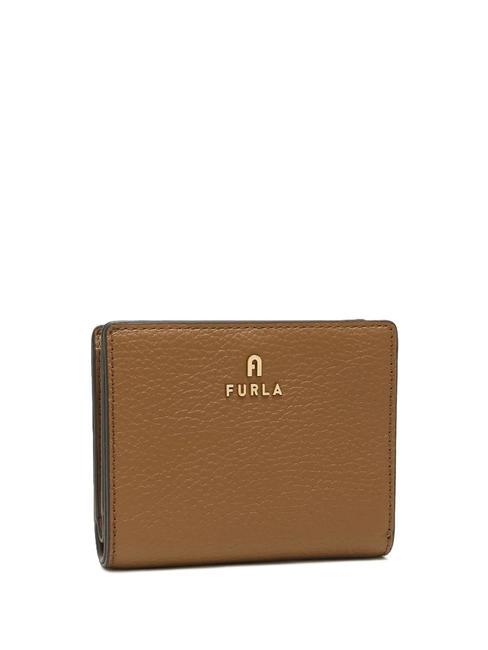 FURLA CAMELIA Kompakte Brieftasche aus Kalbsleder Brandy - Brieftaschen Damen