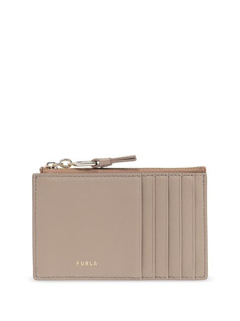 FURLA NUVOLA  Flache Lederbrieftasche grau - Brieftaschen Damen