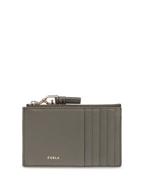 FURLA NUVOLA  Flache Lederbrieftasche Salbei - Brieftaschen Damen