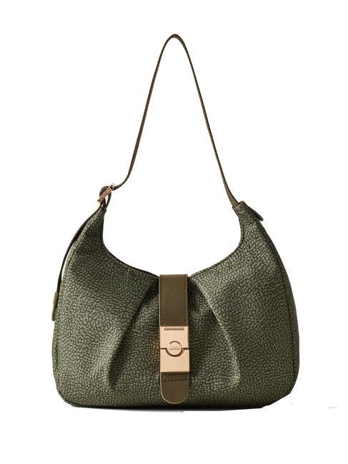 BORBONESE HOBO CORTINA SMALL Schultertasche Militärgrün - Damentaschen