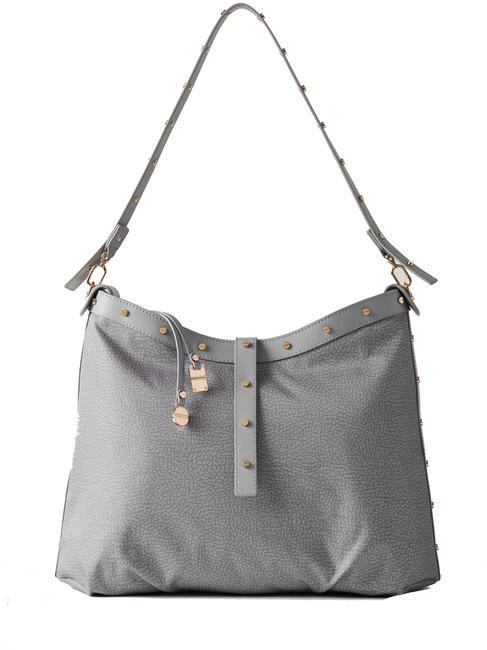 BORBONESE METROPOLE HOBO MEDIUM Schultertasche Wolke - Damentaschen