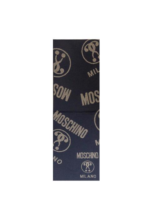 MOSCHINO LOGO Schal aus Wollmischung Blau - Schals