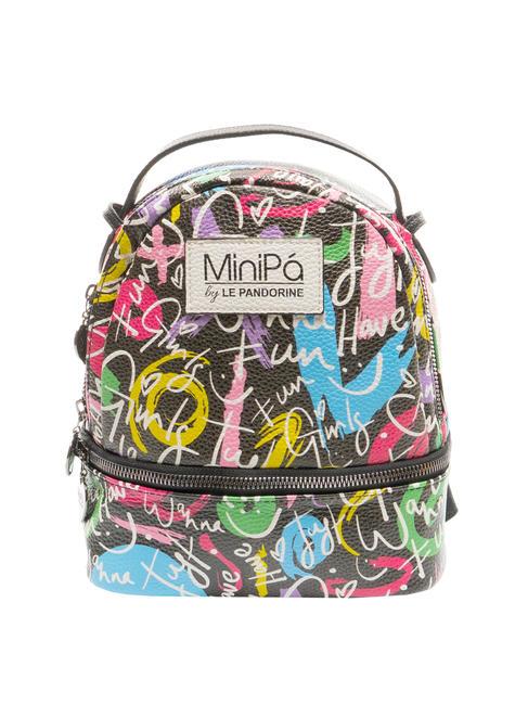 MINIPA' GRAFFITI BAGS Mini-Rucksack Schwarz - Rucksäcke für Schule &amp; Freizeit