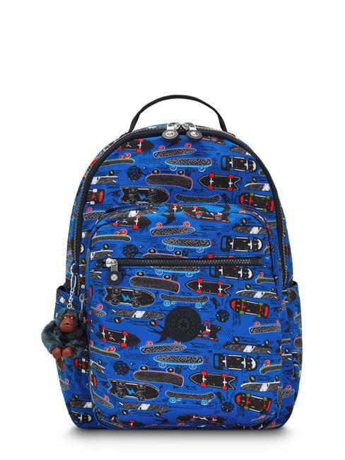 KIPLING SEOUL KIDS 15 "Laptop-Rucksack new scate klein drucken - Rucksäcke für Schule &amp; Freizeit