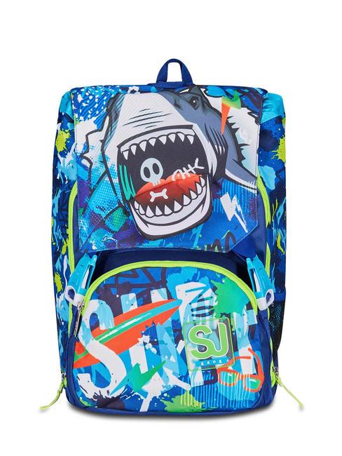 SJGANG SHARKSTORY Doppelter Rucksack BLAUER DRUCK - Taschen und Accessoires für Kids