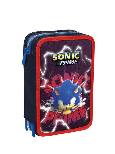 SONIC PRIME SONIC PRIME Federmäppchen mit 3 Reißverschlüssen für die Schule dunkler Saphir - Etuis und Zubehör