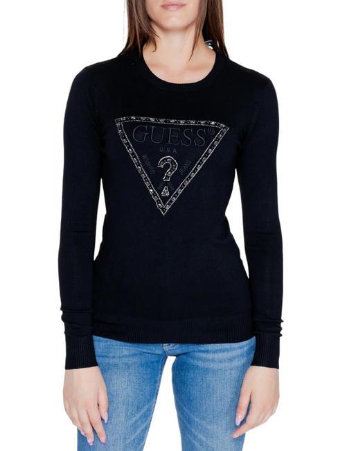 GUESS RYLIE TRIANGLE Pullover mit Logo jetbla - Damenpullover