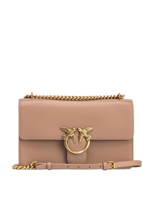 PINKO CLASSIC LOVE BAG Eine einfache Tasche Ingwerkeks-Antikgold - Damentaschen