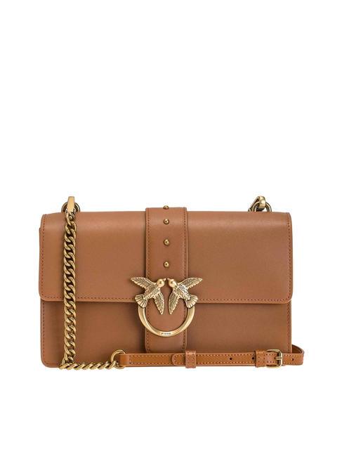 PINKO CLASSIC LOVE BAG Eine einfache Tasche Leder-Antikgold - Damentaschen