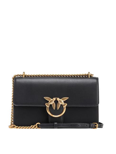 PINKO CLASSIC LOVE BAG Eine einfache Tasche schwarz-antikgold - Damentaschen