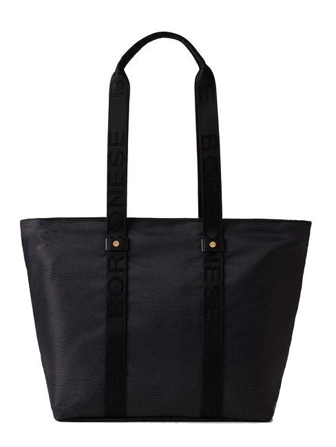 BORBONESE SHOPPER MEDIUM ECO LINE Einkaufstasche dunkles Schwarz - Damentaschen