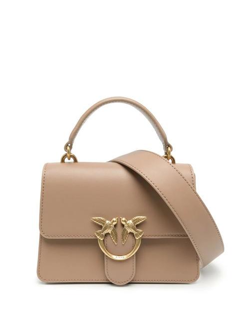 PINKO MINI LOVE BAG Tasche mit Griff Ingwerkeks-Antikgold - Damentaschen