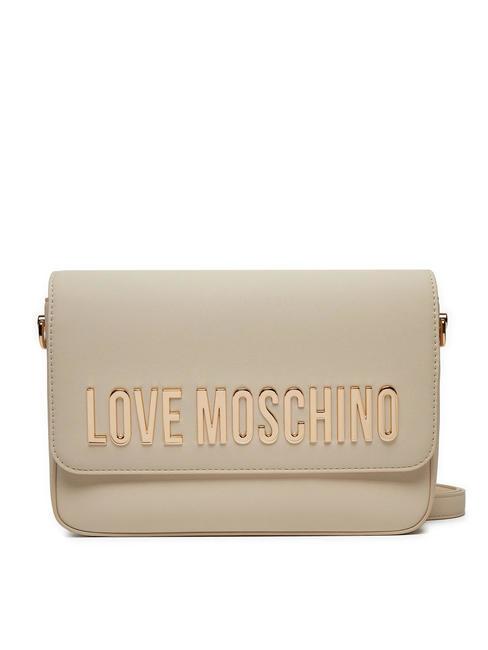 LOVE MOSCHINO LETTERING Schultertasche BEIGE - Damentaschen