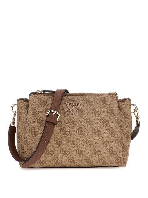 GUESS NOELLE 4G Schultertasche Latte-Logo / braun - Damentaschen