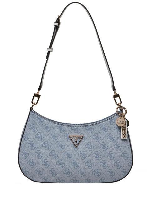 GUESS NOELLE Schultertasche hellblaues Logo - Damentaschen