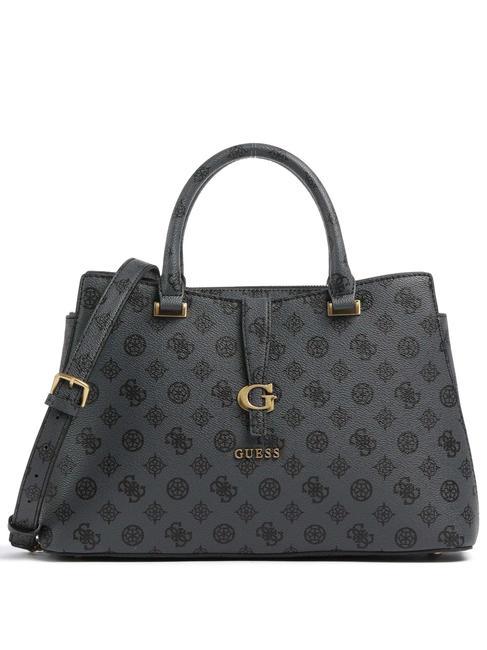 GUESS KUBA  Handtasche, mit Schultergurt Kohle-Logo - Damentaschen