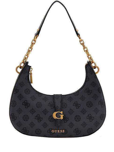 GUESS KUBA Schultertasche Kohle-Logo - Damentaschen