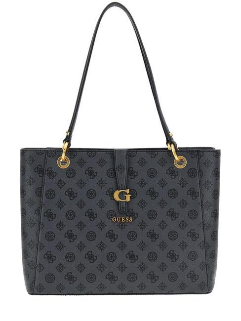 GUESS KUBA  Schulter-Shopper Kohle-Logo - Damentaschen