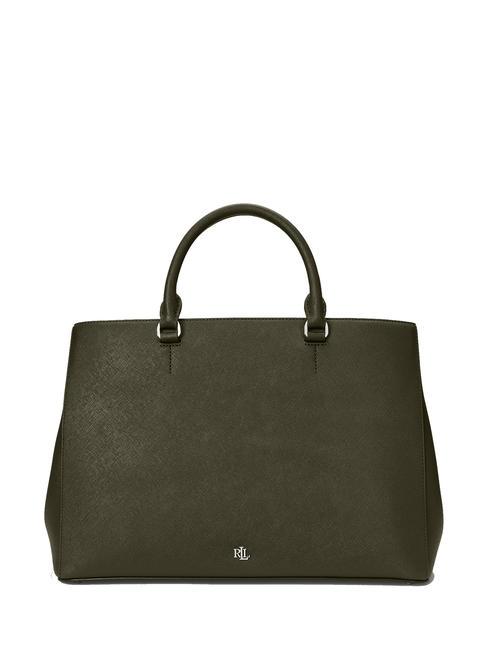 RALPH LAUREN HANNA Große Handtasche aus Leder dunkeloliv30 - Damentaschen