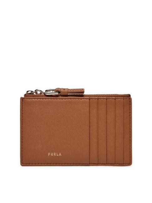 FURLA NUVOLA  Flache Lederbrieftasche Brandy - Brieftaschen Damen