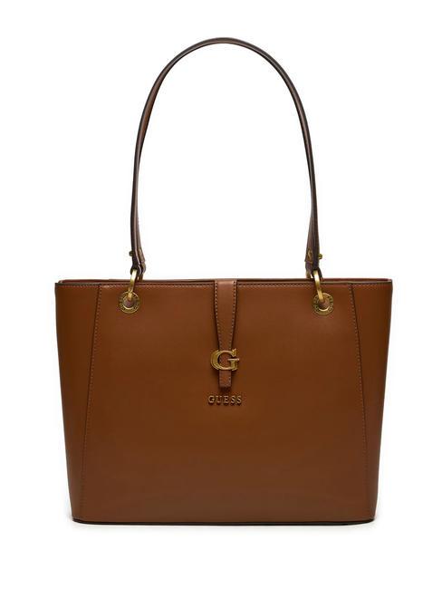 GUESS KUBA Schulter-Shopper COGNAC - Damentaschen