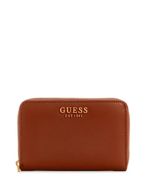 GUESS LAURE Portemonnaie mit umlaufendem Reißverschluss COGNAC - Brieftaschen Damen