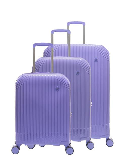 LESAC LIGHT POP Trolley-Set: Kabine+mittel und groß erweiterbar helles Lila - Trolleyset