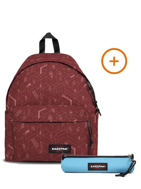 EASTPAK PADDED PAK'R + SMALL ROUND SINGLE Rucksack + Koffer Blockiert lebhaft - Rucksäcke für Schule &amp; Freizeit