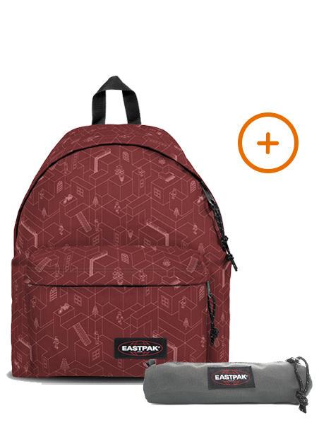 EASTPAK PADDED PAK'R + SMALL ROUND SINGLE Rucksack + Koffer Blockiert lebhaft - Rucksäcke für Schule &amp; Freizeit