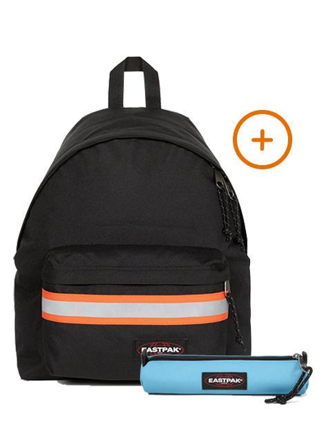 EASTPAK PADDED PAK'R + SMALL ROUND SINGLE Rucksack + Koffer geo schwarz - Rucksäcke für Schule &amp; Freizeit