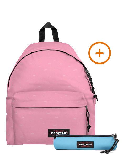 EASTPAK PADDED PAK'R + SMALL ROUND SINGLE Rucksack + Koffer Wellen am Meer - Rucksäcke für Schule &amp; Freizeit