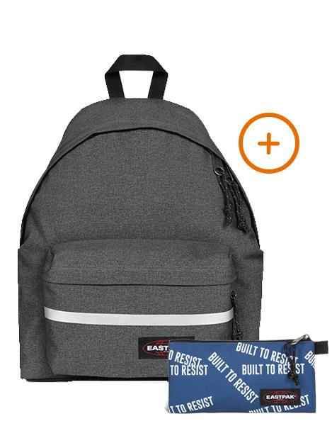 EASTPAK PADDED BIKE + FLATCASE Rucksack + Koffer SchwarzDenim - Rucksäcke für Schule &amp; Freizeit