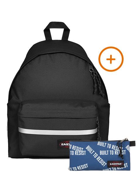 EASTPAK PADDED BIKE + FLATCASE Rucksack + Koffer SCHWARZ - Rucksäcke für Schule &amp; Freizeit