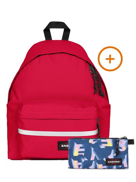 EASTPAK PADDED BIKE + FLATCASE Rucksack + Koffer Matrose Rot - Rucksäcke für Schule &amp; Freizeit