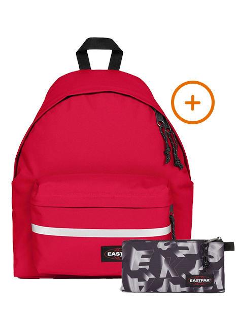 EASTPAK PADDED BIKE + FLATCASE Rucksack + Koffer Matrose Rot - Rucksäcke für Schule &amp; Freizeit