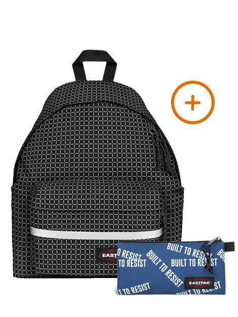 EASTPAK PADDED BIKE + FLATCASE Rucksack + Koffer reflektiert schwarz - Rucksäcke für Schule &amp; Freizeit