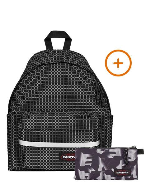 EASTPAK PADDED BIKE + FLATCASE Rucksack + Koffer reflektiert schwarz - Rucksäcke für Schule &amp; Freizeit