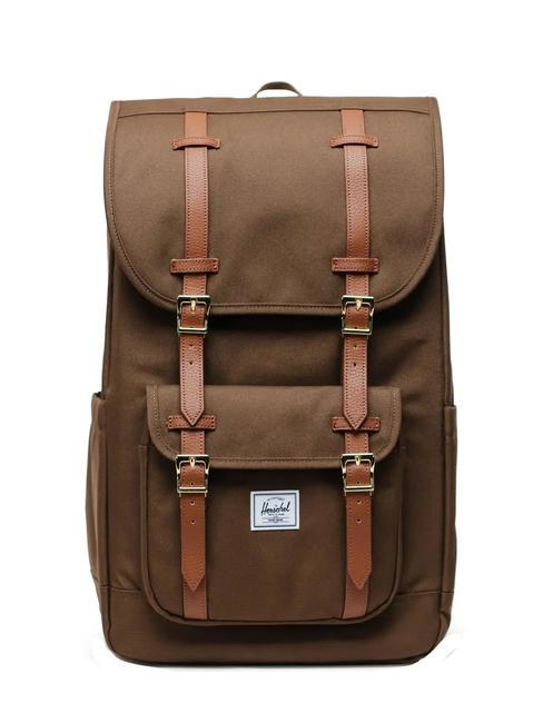 HERSCHEL LITTLE AMERICA  Rucksack in Standardgröße dunkle Erde - Rucksäcke für Schule &amp; Freizeit