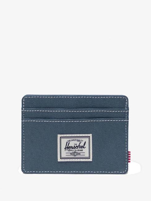 HERSCHEL CHARLIE  Flacher Kartenhalter blaue Fata Morgana/weißer Stich - Brieftaschen Damen