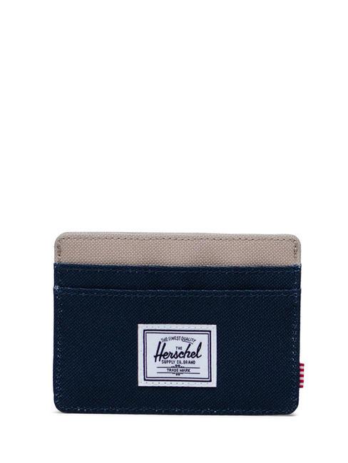 HERSCHEL CHARLIE  Flacher Kartenhalter schwarze Iris/Twill - Brieftaschen Damen