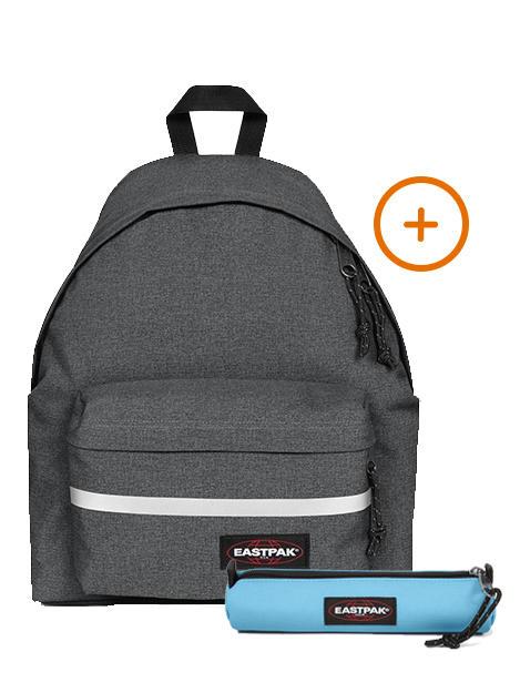 EASTPAK PADDED BIKE + SMALL ROUND SINGLE Rucksack + Koffer SchwarzDenim - Rucksäcke für Schule &amp; Freizeit