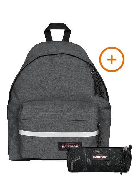 EASTPAK PADDED BIKE + BENCHMARK SINGLE Rucksack + Koffer SchwarzDenim - Rucksäcke für Schule &amp; Freizeit