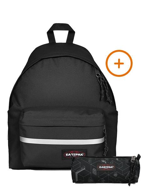 EASTPAK PADDED BIKE + BENCHMARK SINGLE Rucksack + Koffer SCHWARZ - Rucksäcke für Schule &amp; Freizeit