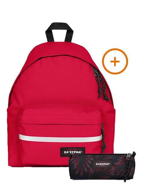 EASTPAK PADDED BIKE + BENCHMARK SINGLE Rucksack + Koffer Matrose Rot - Rucksäcke für Schule &amp; Freizeit