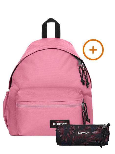 EASTPAK PADDED ZIPPL'R + BENCHMARK SINGLE Rucksack + Koffer vertrautes Rosa - Rucksäcke für Schule &amp; Freizeit