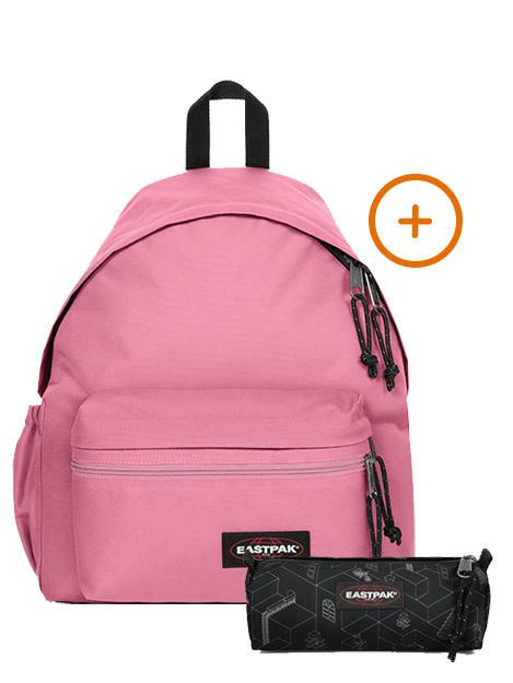 EASTPAK PADDED ZIPPL'R + BENCHMARK SINGLE Rucksack + Koffer vertrautes Rosa - Rucksäcke für Schule &amp; Freizeit