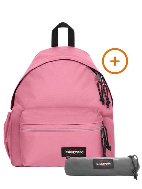 EASTPAK PADDED ZIPPL'R + SMALL ROUND SINGLE Rucksack + Koffer vertrautes Rosa - Rucksäcke für Schule &amp; Freizeit