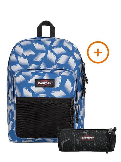 EASTPAK PINNACLE + BENCHMARK SINGLE Rucksack + Koffer relfeks ep blau - Rucksäcke für Schule &amp; Freizeit