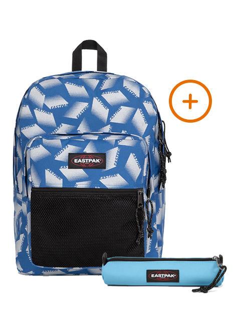 EASTPAK PINNACLE + SMALL ROUND SINGLE Rucksack + Koffer relfeks ep blau - Rucksäcke für Schule &amp; Freizeit